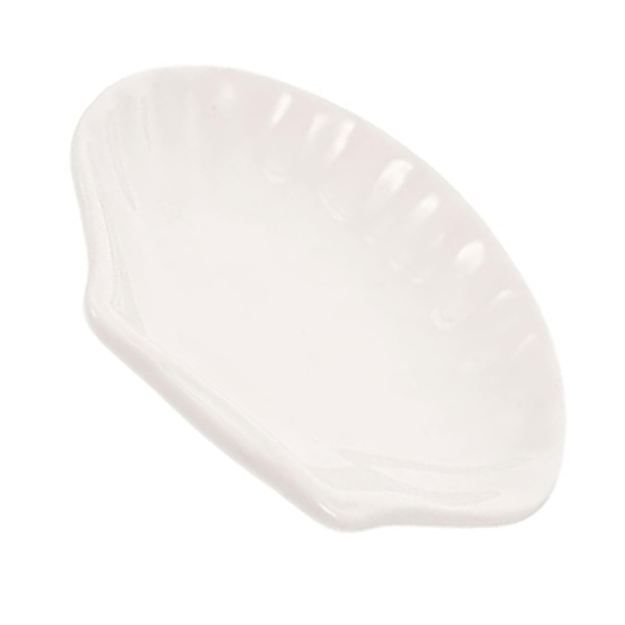 SOLUSTRE Ceramic Tea Bag Holder Shell Shaped Coaster Dish for Snacks Seasonings Multi Purpose Storage for Home Office Tearooms and Restaurants Present Option