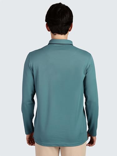 Image of STELLERS Men's Full Sleeve Polo T-Shirt | Premium Cotton | streatchable | Enzyme bio Washed | Feather Touch Feel | Sustainable