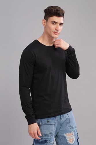 Image of ADRO Full Sleeve Tshirt for Men | Colorblock T Shirt for Men | 100% Cotton Tshirt | Full Sleeve Regular Fit T-Shirt | Men's Full Sleeves T Shirts