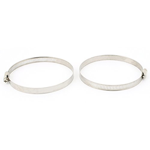 Aexit Adjustable 91mm-114mm Clamps Range Stainless Steel Worm Gear Hose Strap Clamps Clamp 2pcs