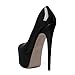 Eldof Womens High Heel Platform Pumps Round Toe Sky High Stilettoes 6