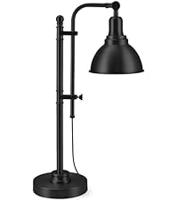 VONLUCE Rustic Desk Lamp Bronze Adjustable, Industrial Style Metal