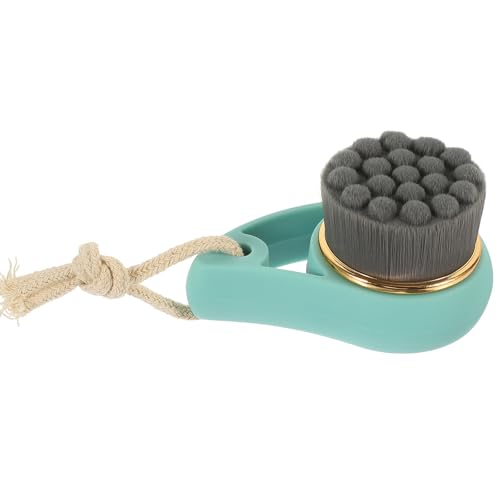 GOOHOCHY Cepillo de Limpieza Facial Manual Verde Fibras Artificiales y Mango Ergonómico para Exfoliar y Promover la Regeneración Celular Rostro