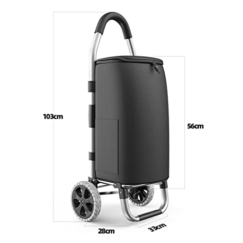 Z-SEAT Zusammenklappbarer Einkaufswagen Leichter Einkaufstrolley aus Aluminiumlegierung Haushalts-Push-Pull… – Bild 8