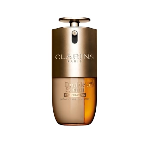 Clarins Double Serum Foundation L2W 30ml | Hybrid Serum Foundation | Luminous Satin Finish | Medium-to-Full Customisable Coverage | Hydrates, Boosts Collagen Production and Reduces Signs of Ageing