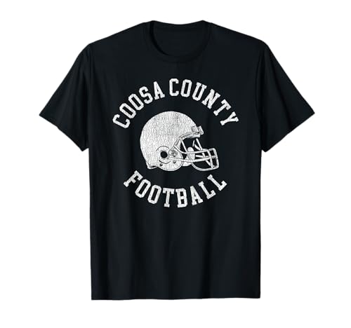 Coosa County Football Throwback Football Helmet Retro T-Shirt