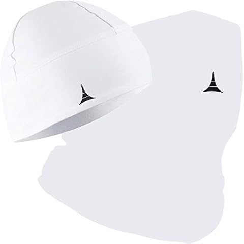 French Fitness Revolution Balaclava Face Mask - Cold Weather Protection for Motorcycle, Skiing, Snowboarding Scarf - Winter Face Cover for Men & Women White Cover