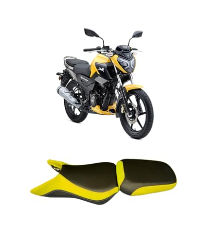 Image of Faux Leather TVS Raider SEAT COVER From (Yellow)
