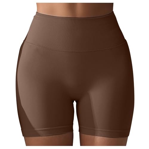 Generisch Pantalones cortos para mujer, tejido de verano, sin costuras, pantalones cortos para mujer, pantalones cortos de entrenamiento, pantalones cortos de gimnasio, pantalones cortos 5 pañuelos de