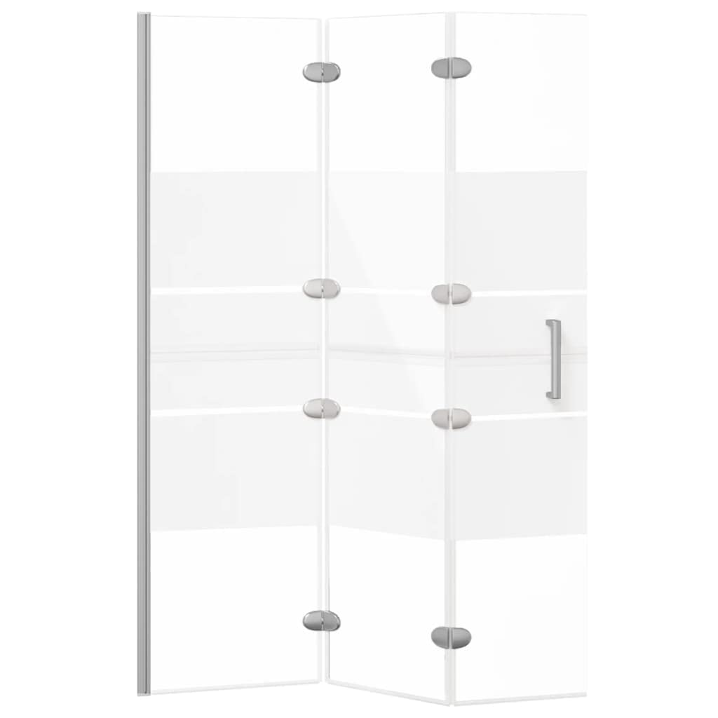 Składana kabina prysznicowa ESG 100 x 140 cm, biała | Aluminiowa rama, szkło bezpieczne, składana konstrukcja, łatwy dostęp