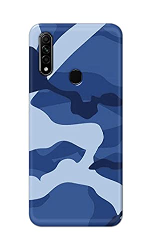 Image of Printed Hard Back Cover Case for Oppo A31 Back Cover (Army Blue Pattern) -702