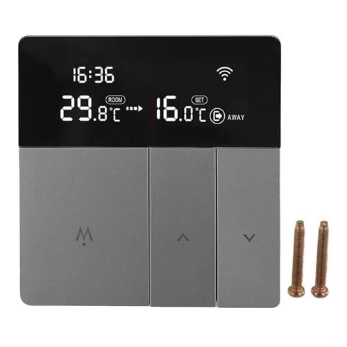 Oniissy Für Smart WiFi Thermostat für Tuya App | Programmierbarer Temperaturregler für elektrische Fußbodenheizung | Gas- und Wasserboiler | Kompatibel mit Alexa & For HomeKit | Außen (3A)