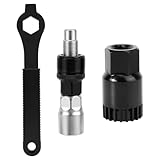 Oumers Bike Crank Extractor and Bottom Bracket Remover with 16mm Spanner Wrench, Bicycle Crank Removal Tool Crank Puller Tool-Bike Crank Arm Remover Spanner Repair Tools Kit