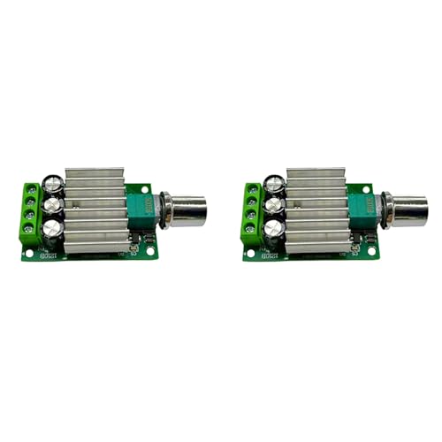 Sxmrmnx 2 controladores de velocidad de motor PWM DC 12V 24V 10A Regulador de velocidad ajustable Interruptor de control para motor de ventilador luz LED