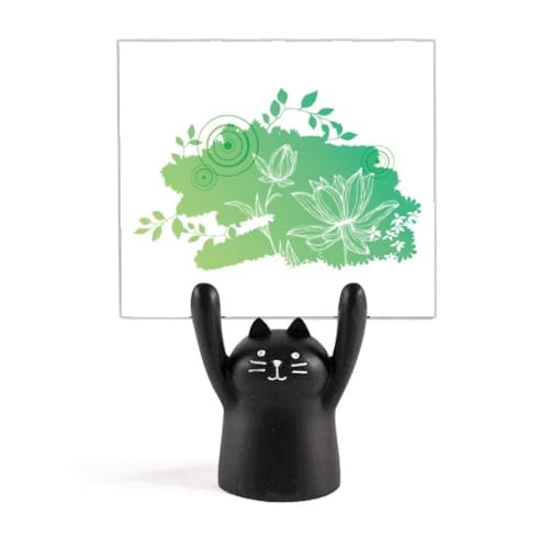 Porte-mémo chat noir grenouille lotus cadeau idéal bureau