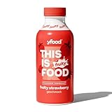yfood Fruity Strawberry, repas prêt à boire, THIS IS FOOD, substitut de repas, 27 g de protéines, 26 vitamines et minéraux (12 x 500 ml), goût fraise