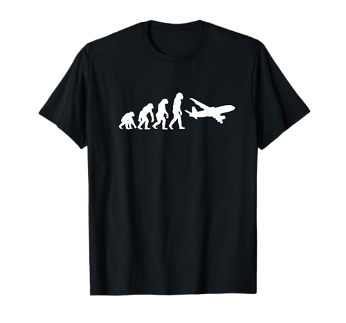 Evolution Humaine Avion Aviateur Sport Homme Femme Cadeau T-Shirt