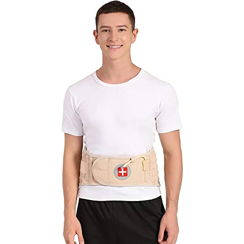 Cinturón de Soporte Lumbar de descompresión, Faja Lumbar para aliviar el Dolor Lumbar - Dispositivo de tracción de Aire Lumbar para Que Mujeres y Hombres se estiren