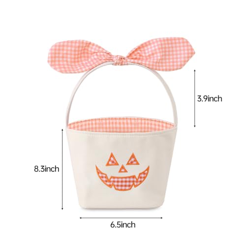 CRAZITAYA Samll Pumpkin Halloween Basket, Orange - image 3