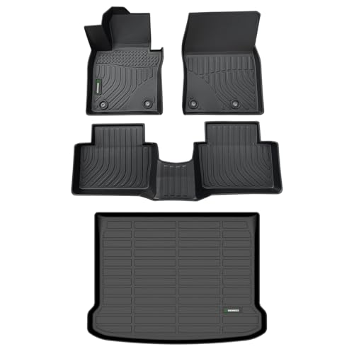 ANBINGO-Floor Mats & Cargo Liner Custom for Mazda 3 2026 2025 2024 2023 2022 2021 2020 2019(Only Fits Hatchback Models) Car Mats for Mazda 3 All Weather Protection TPE Full Set Accessories Black