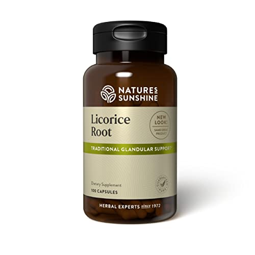 Nature's Sunshine Licorice Root, 100 Capsules | Powerful Support For The Glandular System, Specifically The Adrenal Glands, And May Help The Liver #TOP19