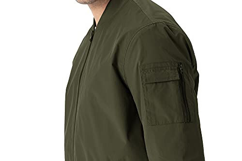 Ysento Men's Windproof Windbreaker Lightweight Casual Softshell Flight Bomber Running Jackets Army Green L #TOP5