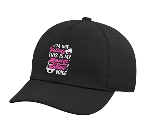 Soccer Mimi Voice Grandma Mimi of A Soccer Player Mimi Adjustable Printed Baseball Hat, Black