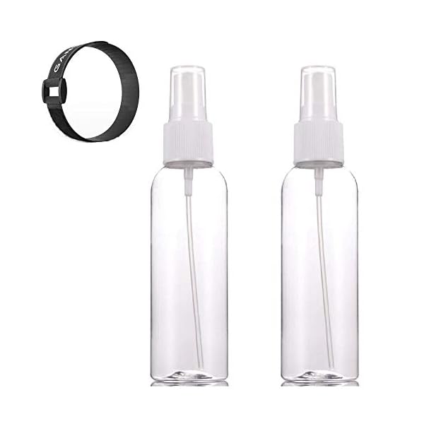 Ganvol 2er SET 100ml Sprühflaschen Klein Leer für Alkohol, Super für Desinfektion unterwegs, Feinen Nebel Sprühflasche… – Bild 3