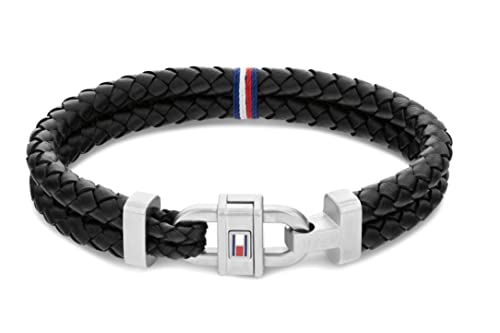 Tommy Hilfiger Men's Carabiner Leather Bracelet (Model 2790361) by Tommy Hilfiger - Used condition - US$29.96