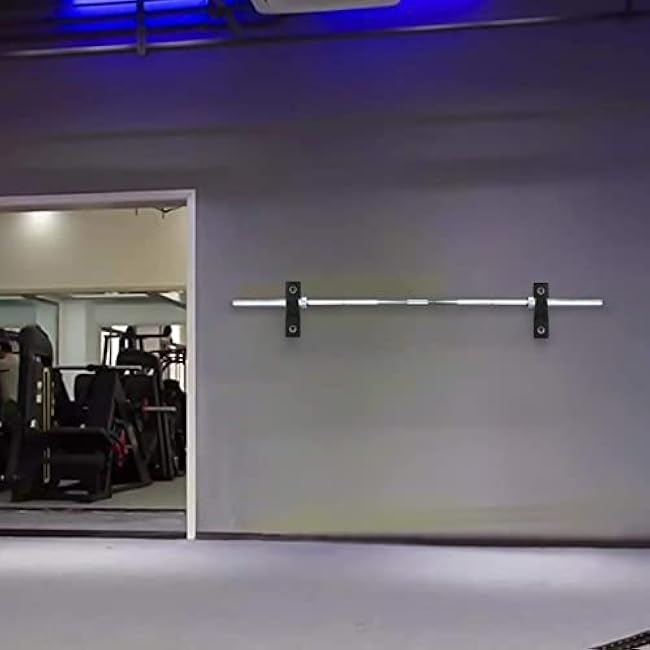 Luwint Wall Mounted Horizontal Barbell Holder, 1 Bar/2 Bars Storage Rack