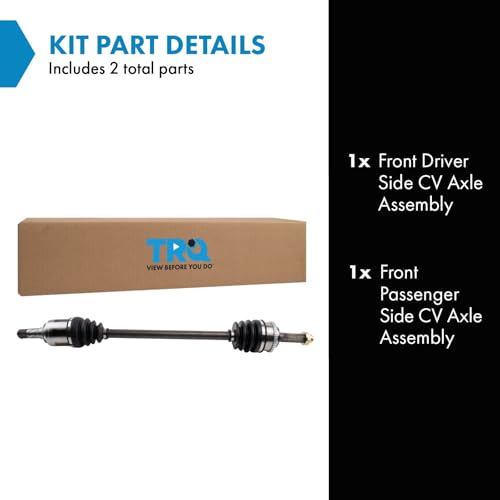 Image of TRQ Front Driver and Passenger Side CV Axle Assembly Set Compatible with 2004-2006 Subaru Baja Impreza Automatic Transmission