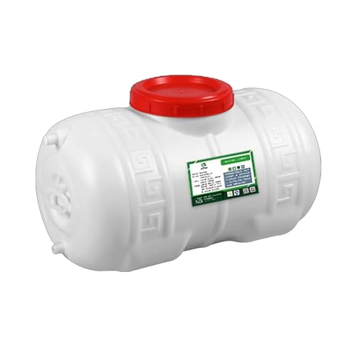 LICOME White 75L/110L/150L Water Tank Plastic Bucket Food-Grade Cylindrical Thickened Water Tower with Faucet for Household Water Storage Drinking Water Container(110L)