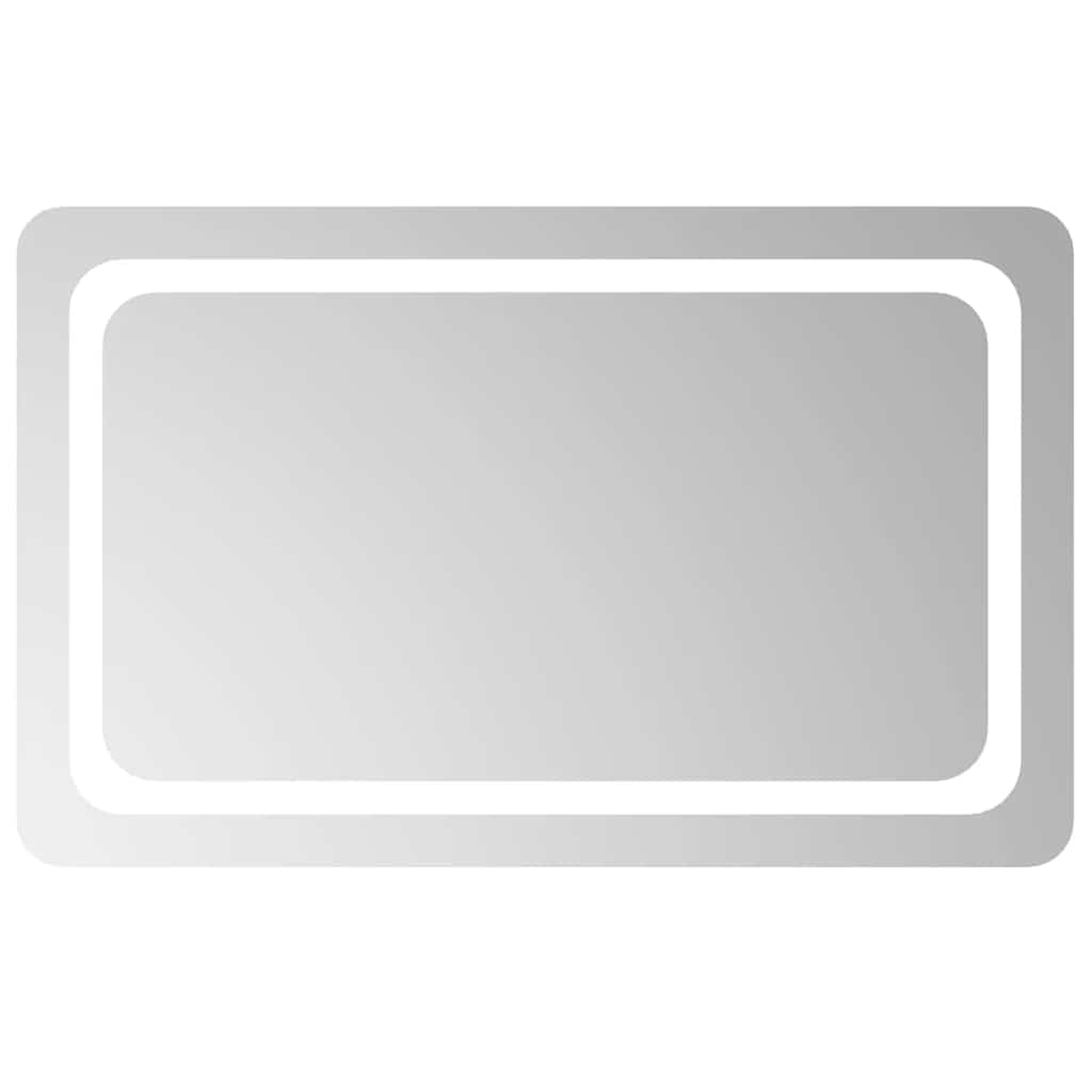 KGHFDVB IP65 Waterproof LED Bathroom Mirror 80x50 cm, Vanity Mirror with USB Interface, Easy Installation with Hooks, DC 5V Powered
