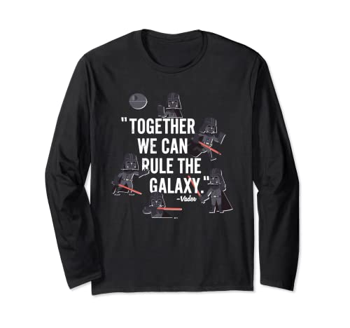 T-shirt Star Wars Darth Vader manches longues imprimé galaxie pour homme