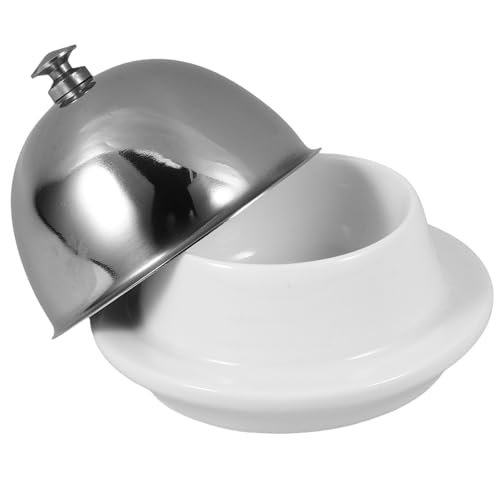 Cabilock Butter Dish with Lid: Round Ceramic Butter Dish with