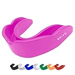 ONIVO Mouth Guard for Men and Kids 12+, Durable Gum Shield for Boxing, MMA, Rugby, Hockey Martial Arts, Judo, Karate and Other Sports (Pink, Adult Above 11 Years)