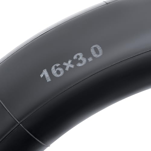 Image of 16x3.0 Replacemen Inner Tube, 16 x 3.0 Bike Tube with Bent Valve Stem Compatible with 16x3.0 16x3.25 16x3.5 E-Bikes Electric Scooters Mopeds Chopper Bikes and Folding Bikes 2Pcs