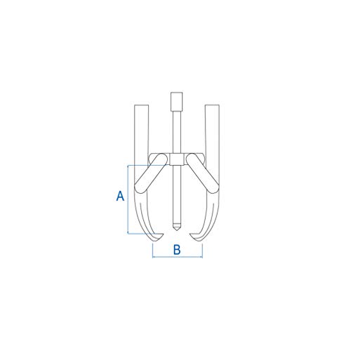 King Tony 79621301L Extractor 2 Long Claw 110 x 105 1T - Image 2