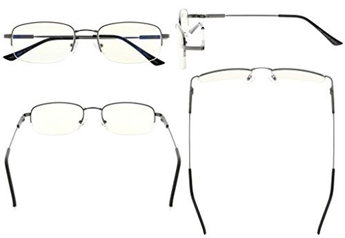 Image of CessBlu Computer Glasses Men Bendable Titanium Reading Eyeglasses Blue Light Filter