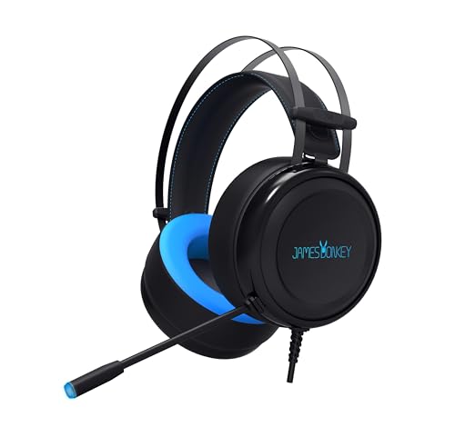 JamesDonkey James Donkey 710 Siyah 7.1 Surround Gaming Kulaklık Neodimyum 50mm Sürücüler 112dB Hassas Mikrofon -43dB Mavi LED Aydınlatmalı Manuel + Yazılımla Ses Kontrol USB Bağlantı