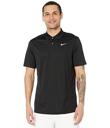 Nike Men's Nike Dri-fit Victory Polo, Black/White, Large