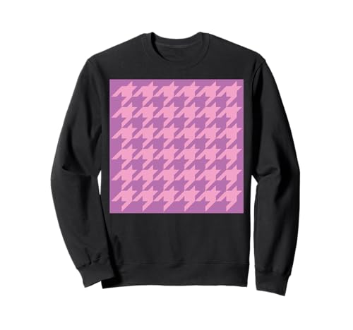 e motivo pied de poule pied de Felpa classico rosa viola