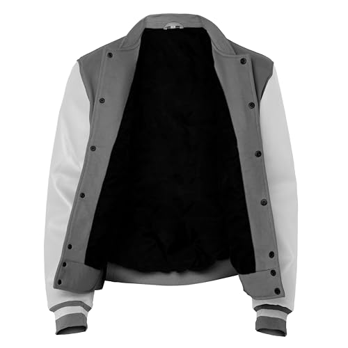 Image of Baseball Wool Letterman Varsity Faux Leather Sleeve For Men | Wool Varsity Bomber Jacket