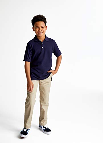 Image of French Toast Big Boys' Short Sleeve Pique Polo