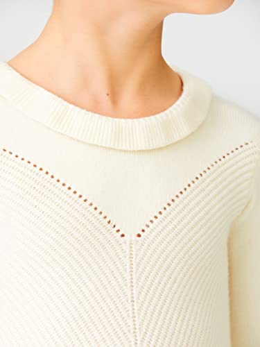 Abel & Lula Ruffled Knit Turtleneck for Girls Off White3