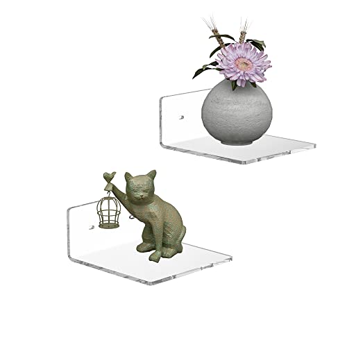 Immagine di Sezanrpt mensole da parete in acrilico 15 cm, set da 2