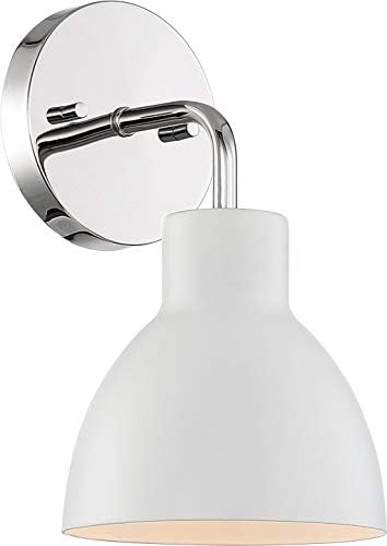 NUVO 60/6781 Sloan 1 Light Vanity,Polished, Nickel/White