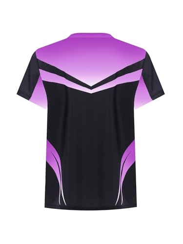 Hansber Boys Kids Athletic Short Sleeve T-Shirts Breathable Colorful Prints Tees for Sport Workout4