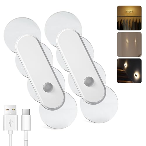 Wandleuchte Innen, Nachtlicht mit Bewegungsmelder, 3000K Led Sensor Lampe...