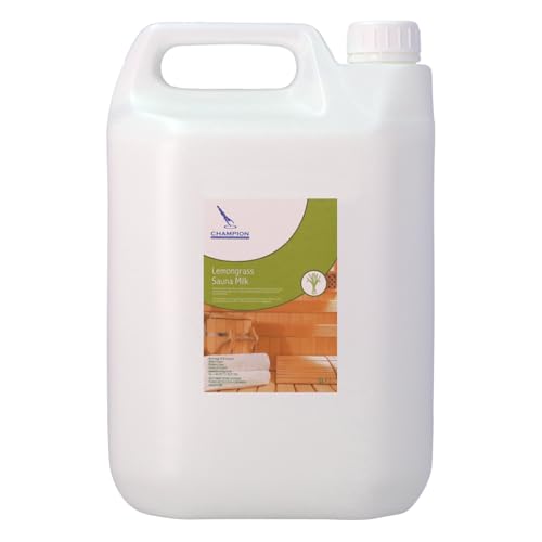 Champion Sauna Milk - Lemongrass Scent - 5 Litres - For Sauna/Steam Room/Hot Tub